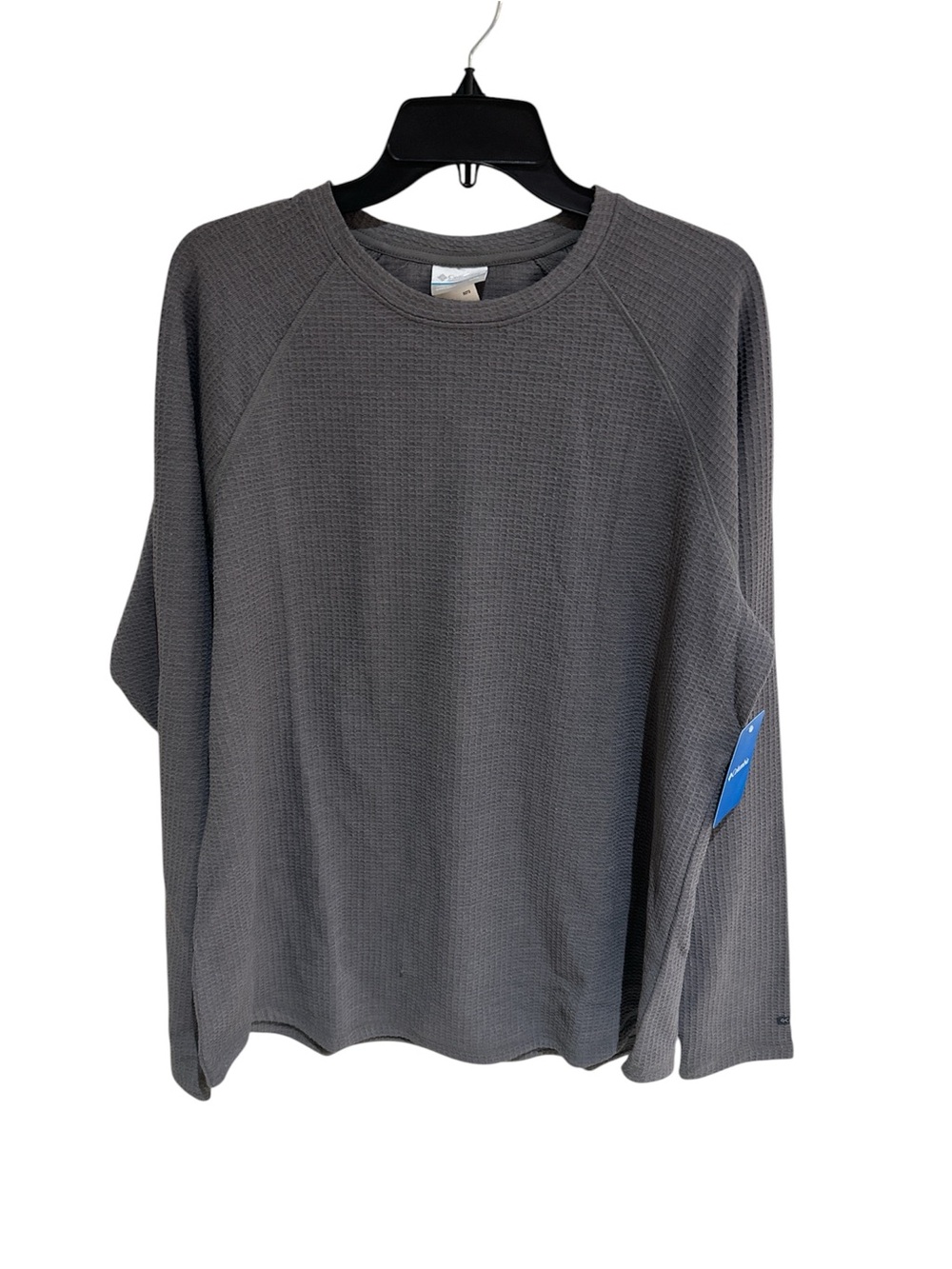 Columbia Holy Springs women’s Charcoal Waffle Knit Long Sleeve Shirt Size XXL